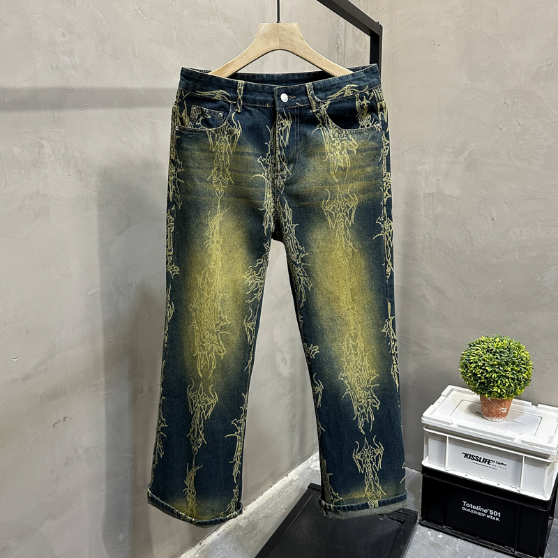 Mens Fashion In The 2000S - 2000s Harajuku Pants Fashion Ripped Washed