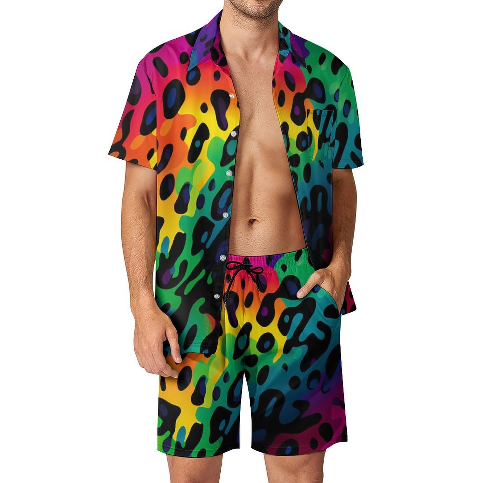 Mens Fashion Suits - Summer Irregular Geometric 3D Print Men