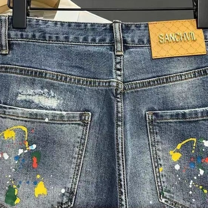 Men's Short Jeans Pants Graffi - Jeans Pants Fashion Men 评论和价格