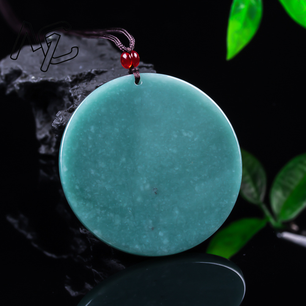 Natural Jadeite Blue Water Eme - Men'S Fashion Jewelry 评论和价格