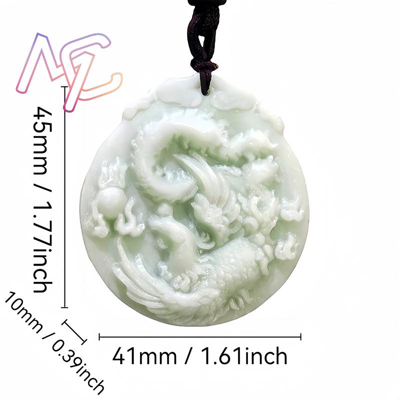 Natural Real Jade Phoenix Pend - Men'S Fashion Jewelry 评论和价格