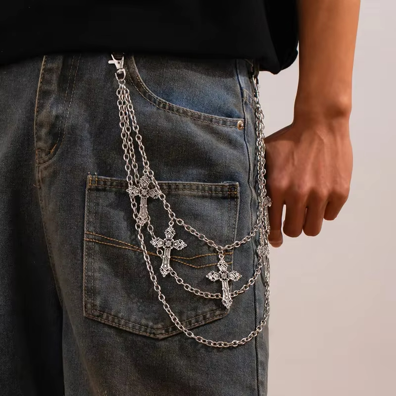 Fashion Punk Metal Pants Chain - Jeans Pants Fashion Men 评论和价格