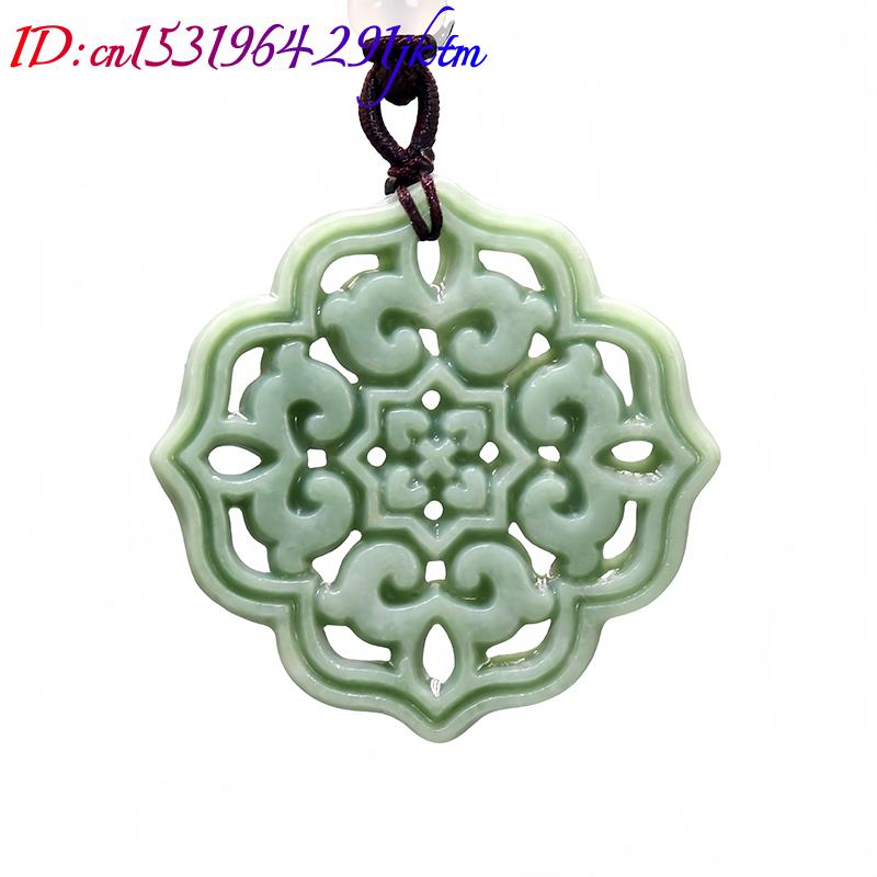 Natural Real Jade Flower Penda - Men'S Fashion Jewelry 评论和价格