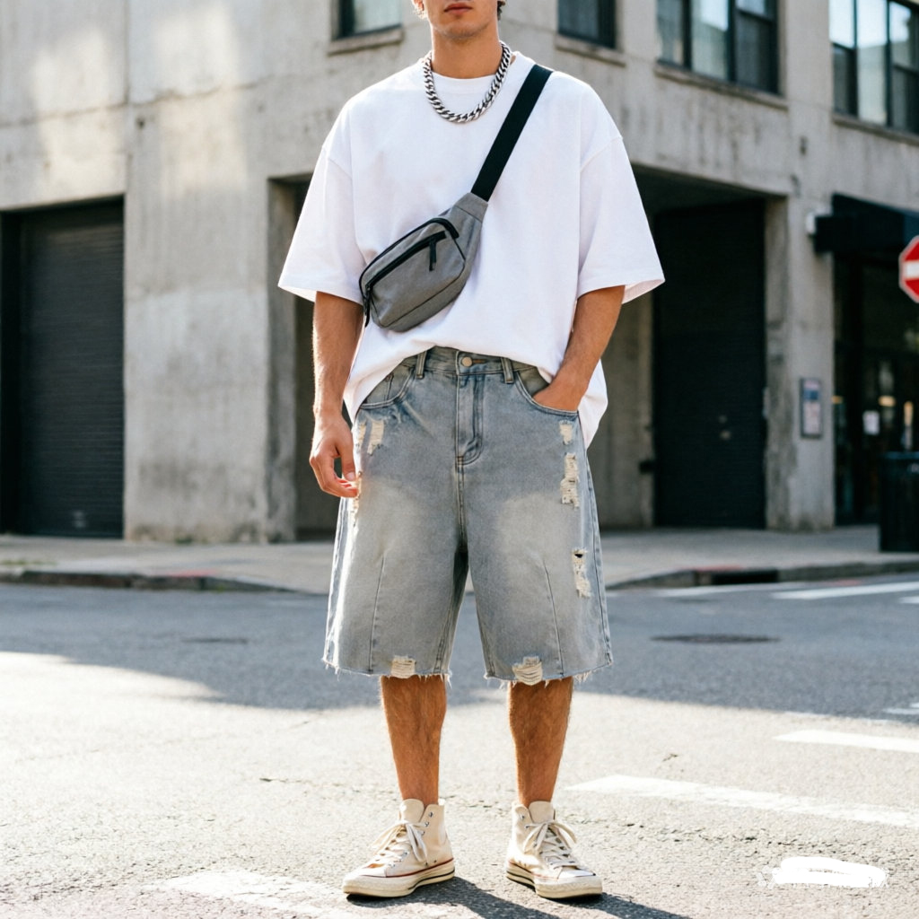 Summer Men's Casual Jeans Shor - Jeans Pants Fashion Men 评论和价格