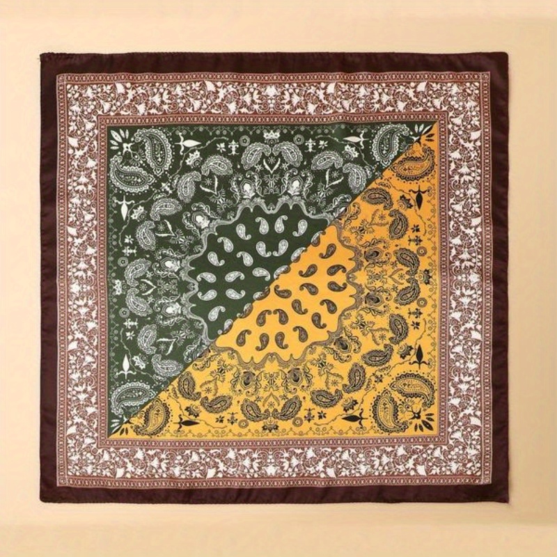 Paisley Printed Square Wrap, S - Men'S Fashion Head Scarf 评论和价格