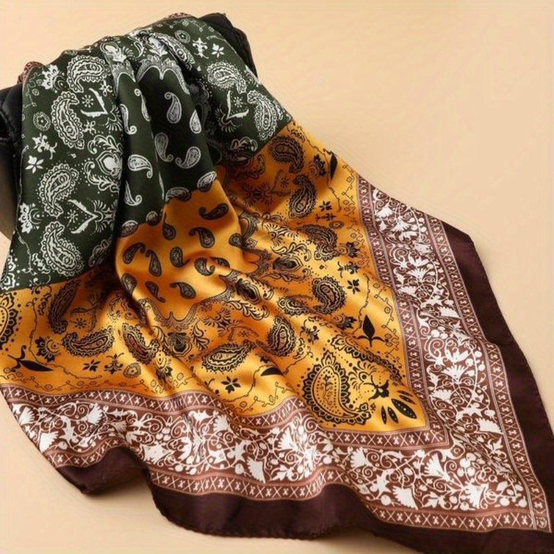Paisley Printed Square Wrap, S - Men'S Fashion Head Scarf 评论和价格