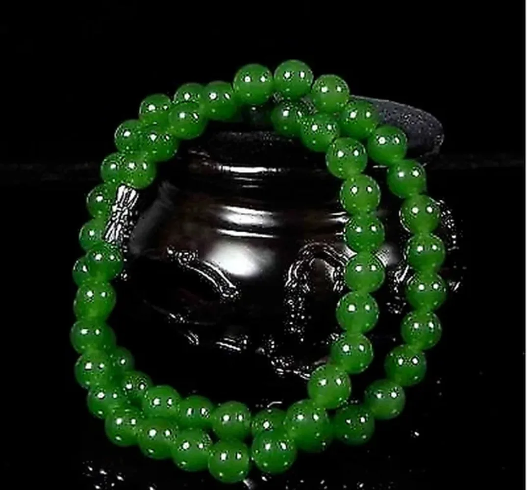 Genuine Natural Green Beads Ne - Men'S Fashion Jewelry 评论和价格