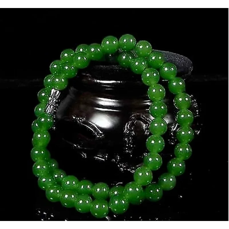 Genuine Natural Green Beads Ne - Men'S Fashion Jewelry 评论和价格