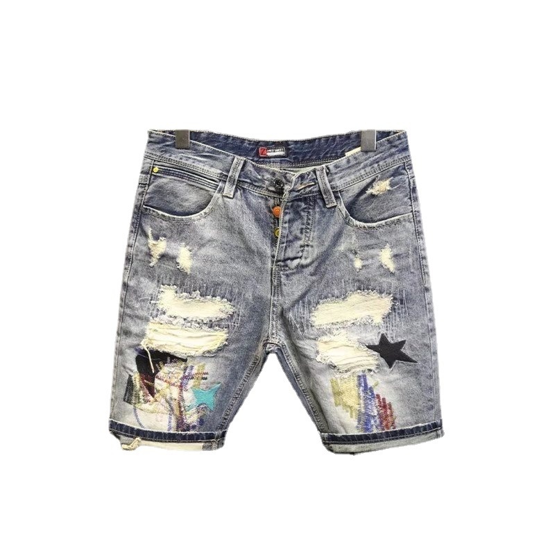 Summer Men's Fashion Scraped P - Jeans Pants Fashion Men 评论和价格
