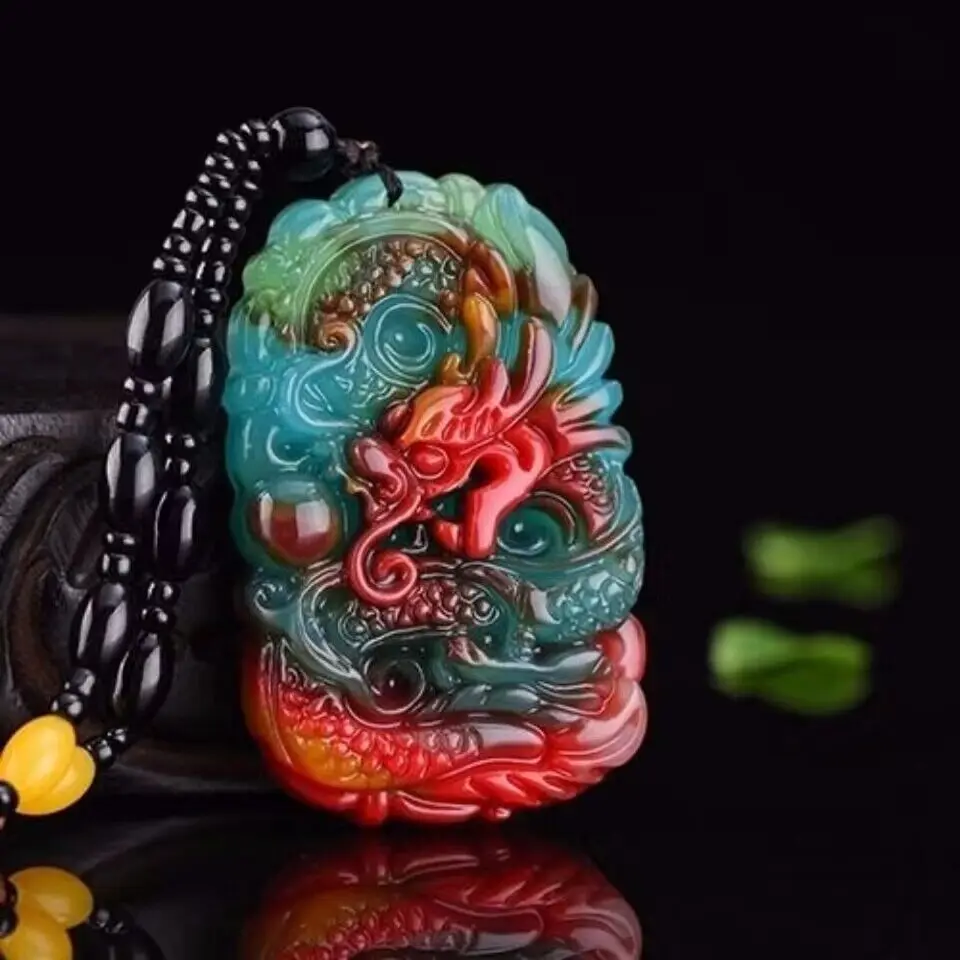 Real Jade Dragon Pendant Neckl - Men'S Fashion Jewelry 评论和价格