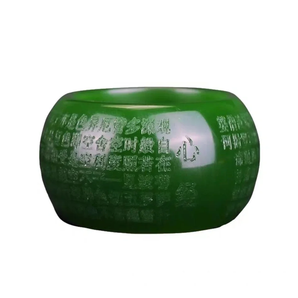 Natural Green Jade 22mm Ring H - Men'S Fashion Jewelry 评论和价格