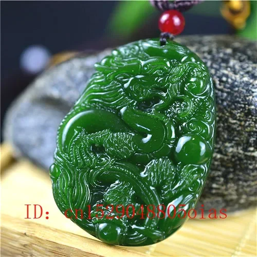Natural Green Chinese Jade Dra - Men'S Fashion Jewelry 评论和价格