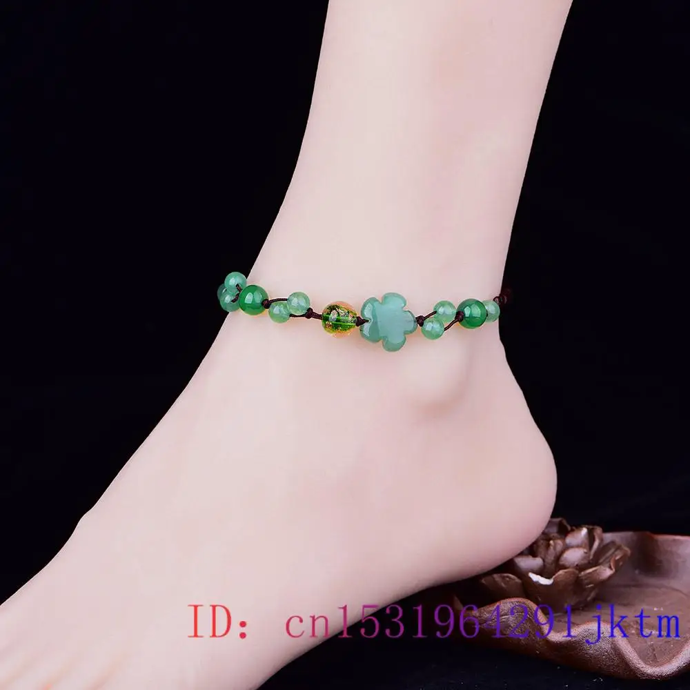 Jade Flower Anklets for Women  - Men'S Fashion Jewelry 评论和价格