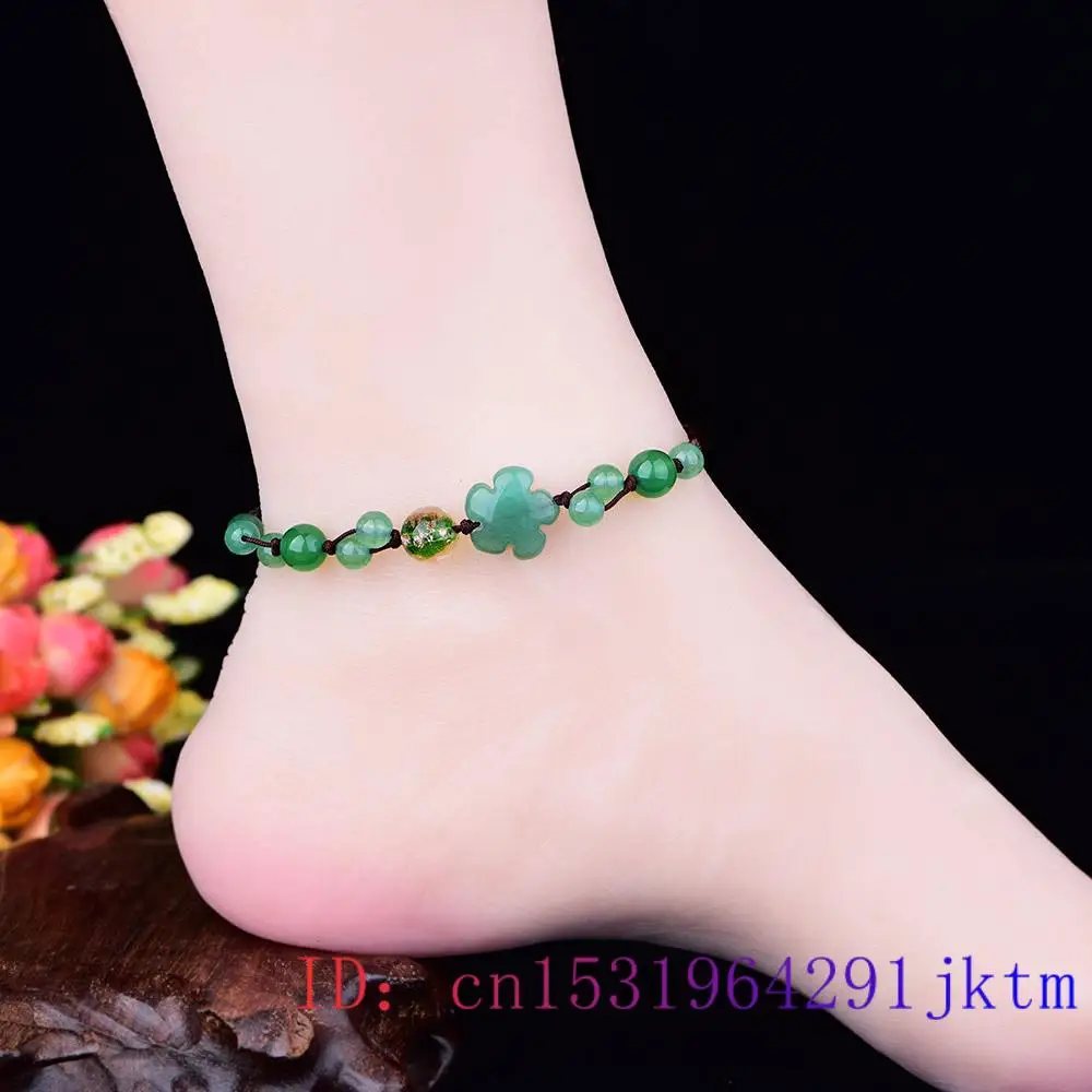 Jade Flower Anklets for Women  - Men'S Fashion Jewelry 评论和价格