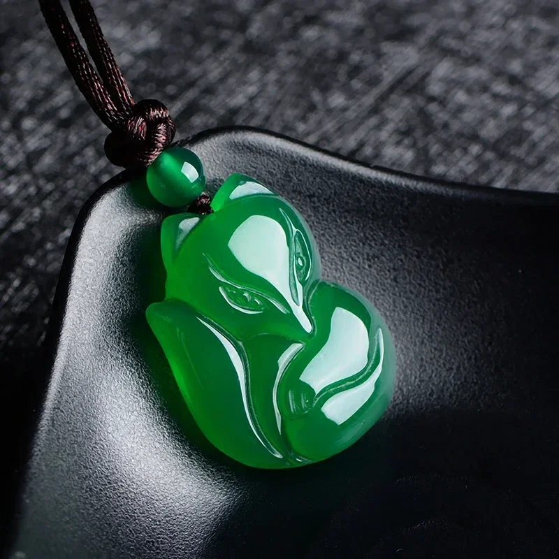 Jade Fox Necklace Pendant Natu - Men'S Fashion Jewelry 评论和价格