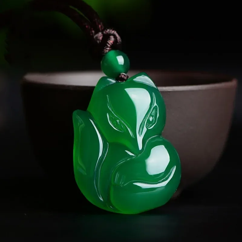 Jade Fox Necklace Pendant Natu - Men'S Fashion Jewelry 评论和价格