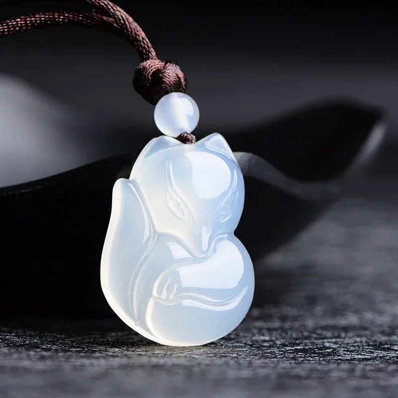 Jade Fox Necklace Pendant Natu - Men'S Fashion Jewelry 评论和价格