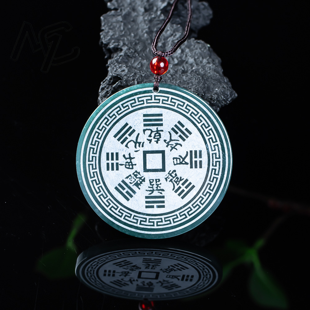 Real Natural Jadeite Blue Wate - Men'S Fashion Jewelry 评论和价格