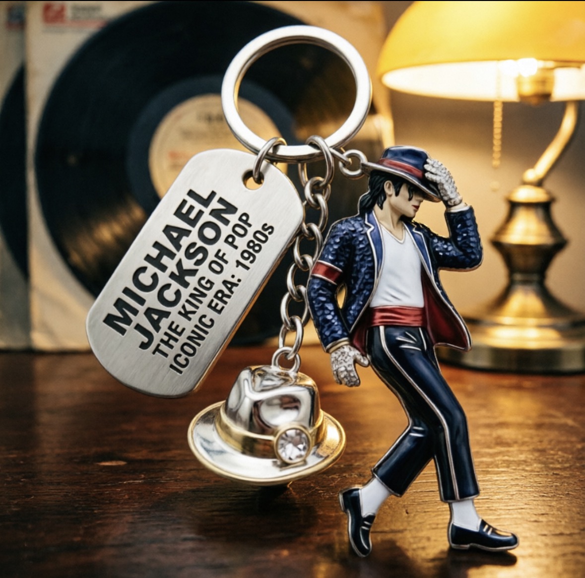 Michael Jackson Keychain, Clas - Men'S Fashion Rings 评论和价格