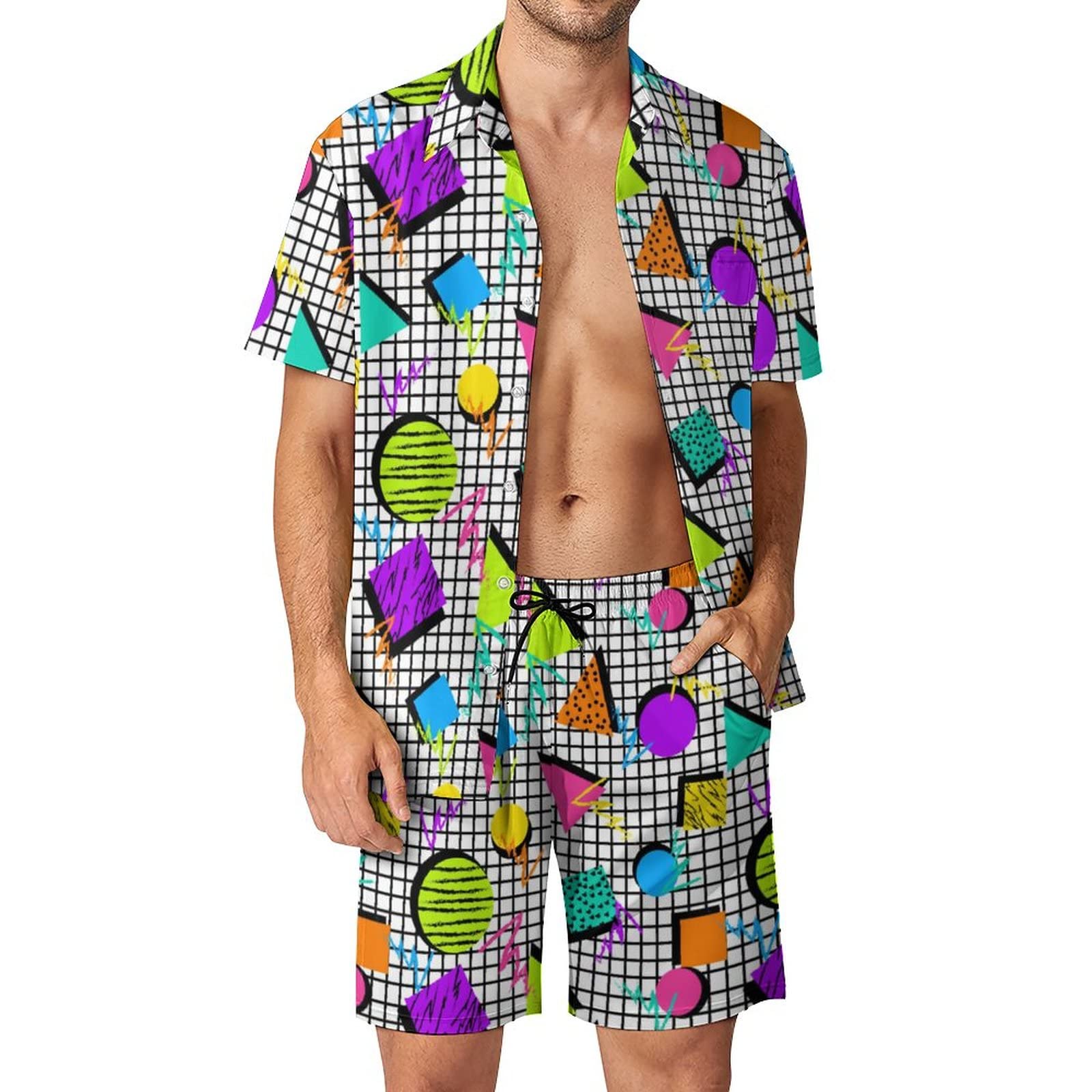 Summer Irregular Geometric 3D  - Mens Fashion Suits 评论和价格