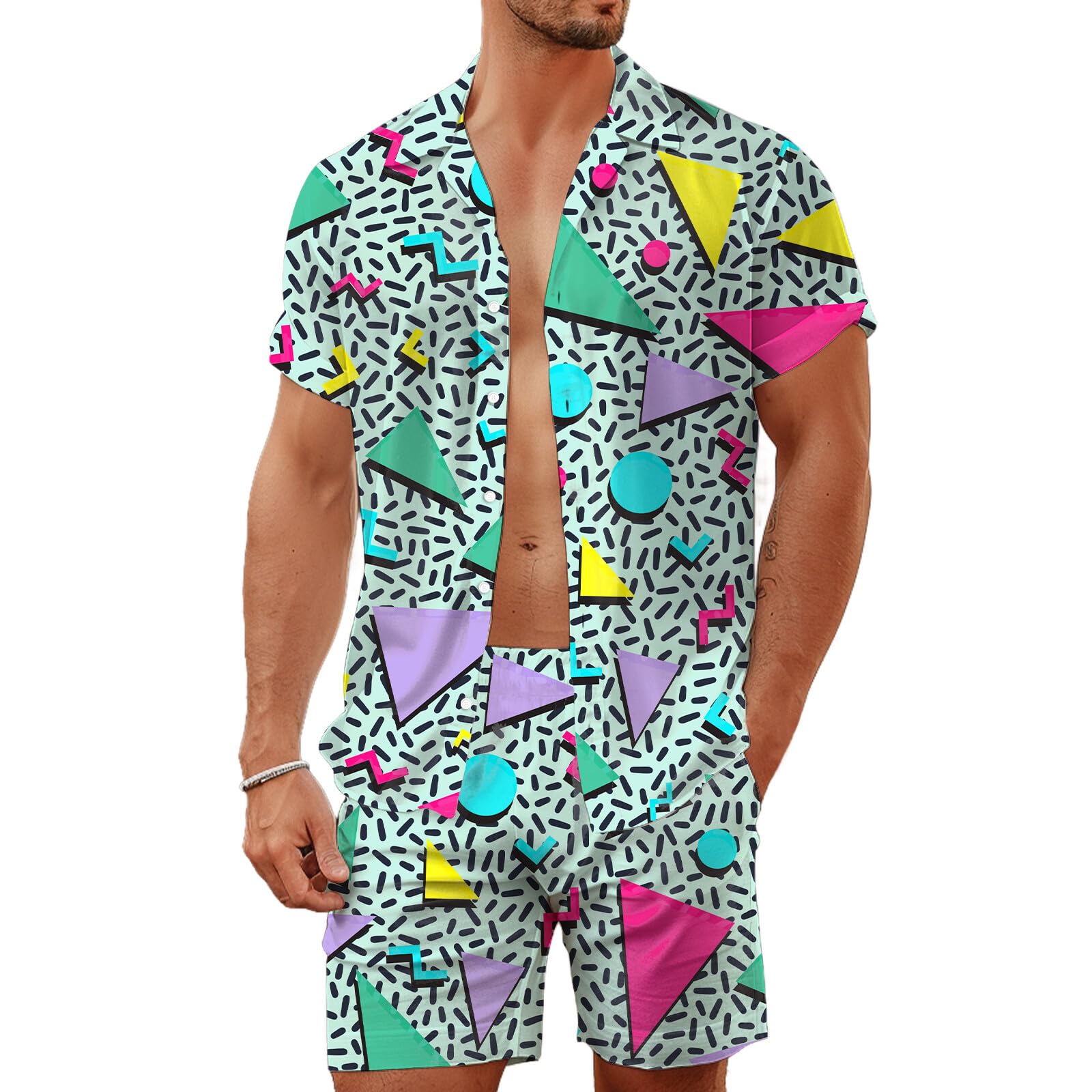 Summer Irregular Geometric 3D  - Mens Fashion Suits 评论和价格