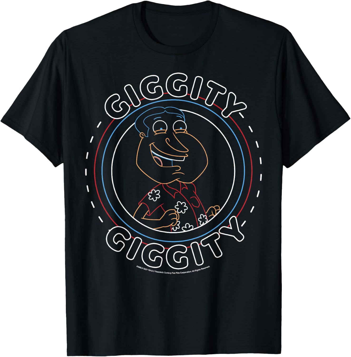 Family Guy Giggity Neon Outlin - Men'S Fashion For Big Guys 评论和价格