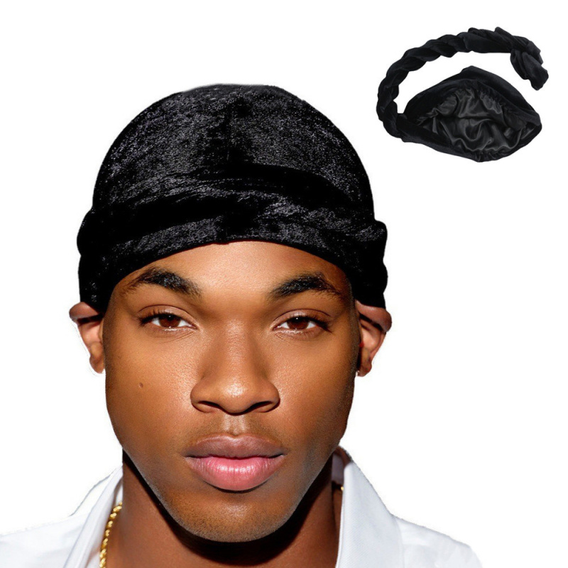 Solid Color Men's Velvet Head  - Men'S Fashion Head Scarf 评论和价格