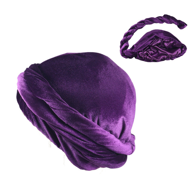 Solid Color Men's Velvet Head  - Men'S Fashion Head Scarf 评论和价格