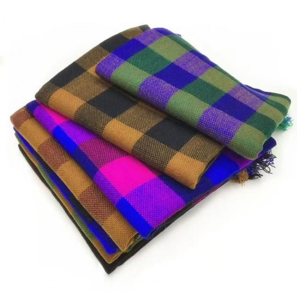 Soft Wool Shawl Wool Square Sc - Men'S Fashion Head Scarf 评论和价格