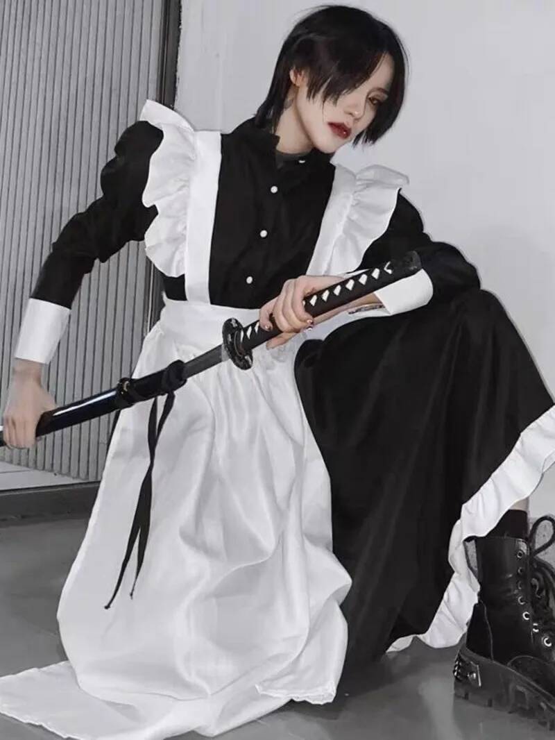 Maid Costume For Women Men Dai - Men'S Fashion All Black Outfit 评论和价格