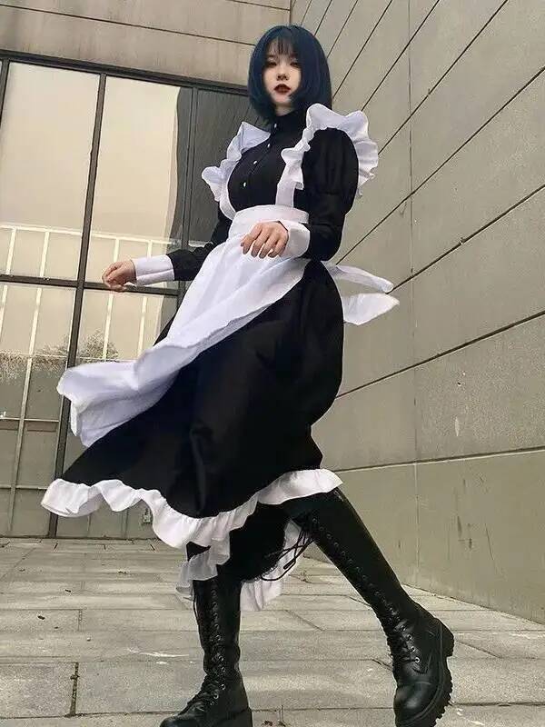 Maid Costume For Women Men Dai - Men'S Fashion All Black Outfit 评论和价格