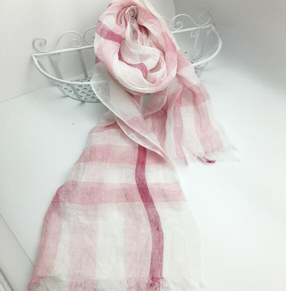 100% Linen Plaid Contrast Tass - Men'S Fashion Head Scarf 评论和价格