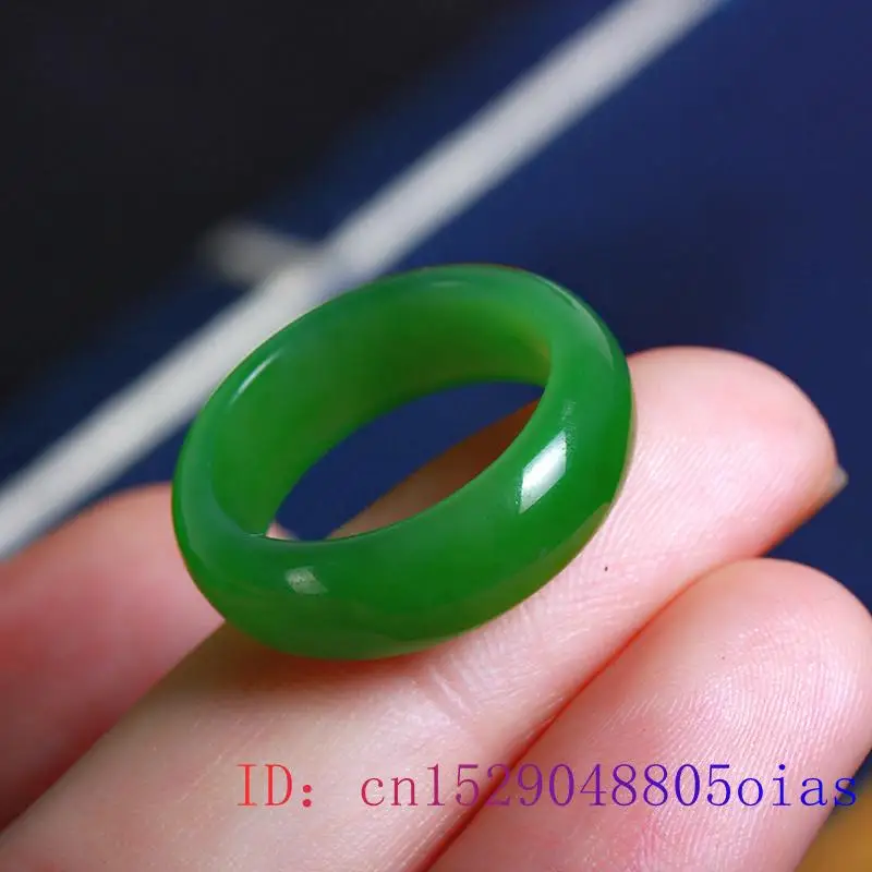 Natural Green Hetian Jade Ring - Men'S Fashion Rings 评论和价格
